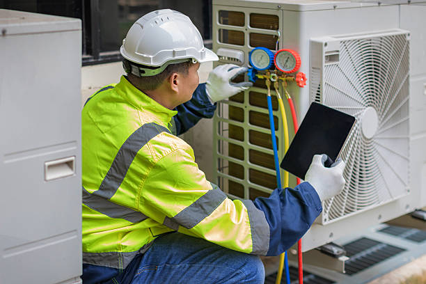 Professional Hvac Maintenance technician working in Port Washington, NY